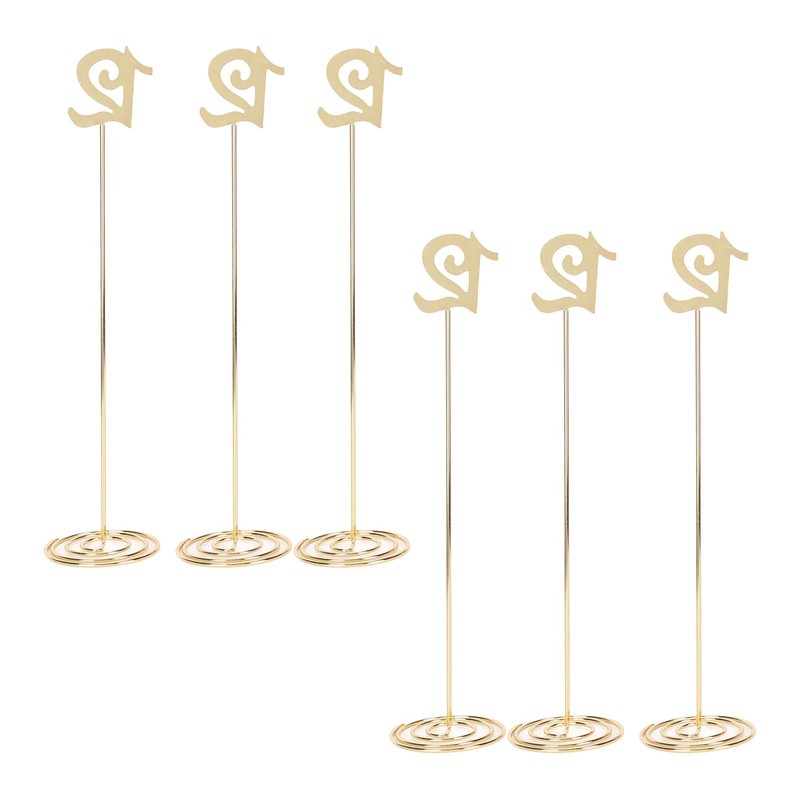 6pcs Metal Wedding Table Numbers Rust Prevention Thickened Tall Table