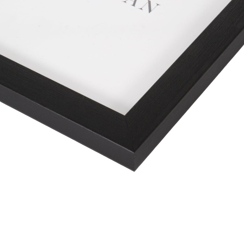 Happy Homewares Contemporary and Stylish Black Veneer Wood Effect A5