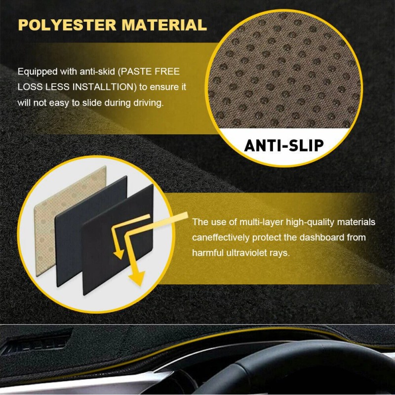 Car Dashboard Dash Mat For 2007-2014 Chevy Tahoe/Suburba Non-Slip Sun