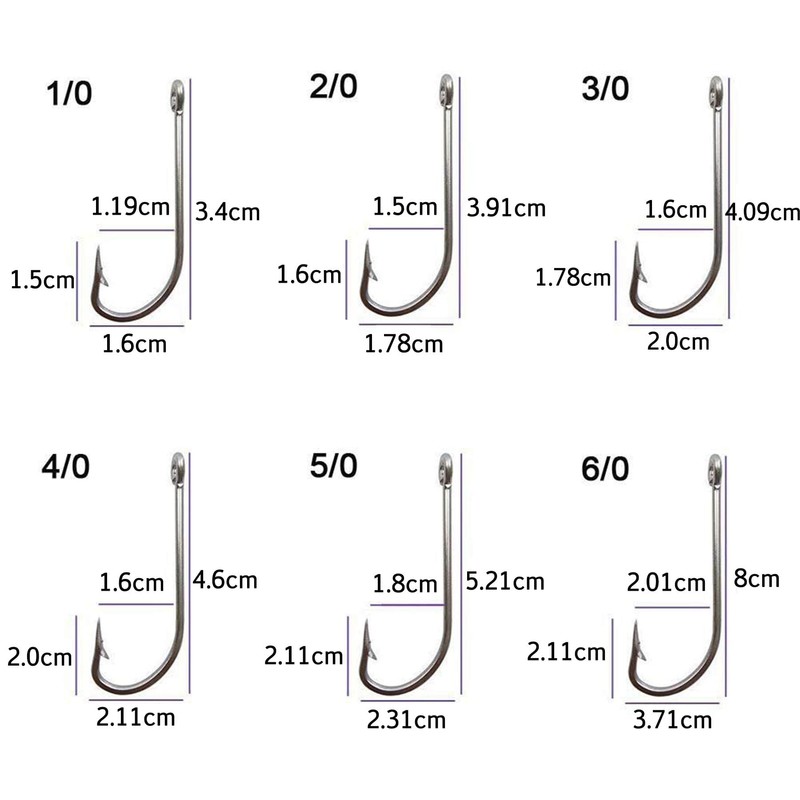 Stainless Steel Saltwater Fishing Hooks-50pcs/lot 34007 Extra Strong O'shaughnessy Forged