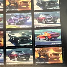US Sheet of 20 Forever Stamps Pony Cars 2021 482400 Mustang, Challenger, Camaro