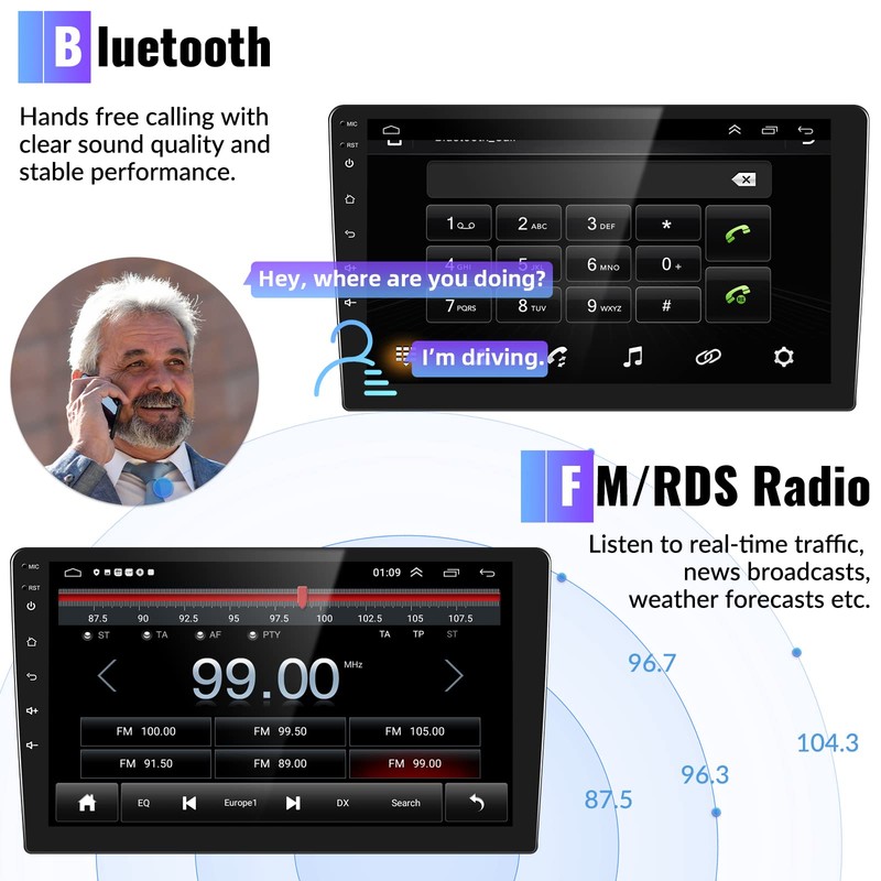 2+64G Android 13 Car Stereo for Ford Escape 2007-2012/Mazda Tribute