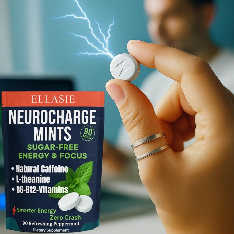 NeuroCharge Energy & Focus Gum (Peppermint, 90 Pieces) | 80mg