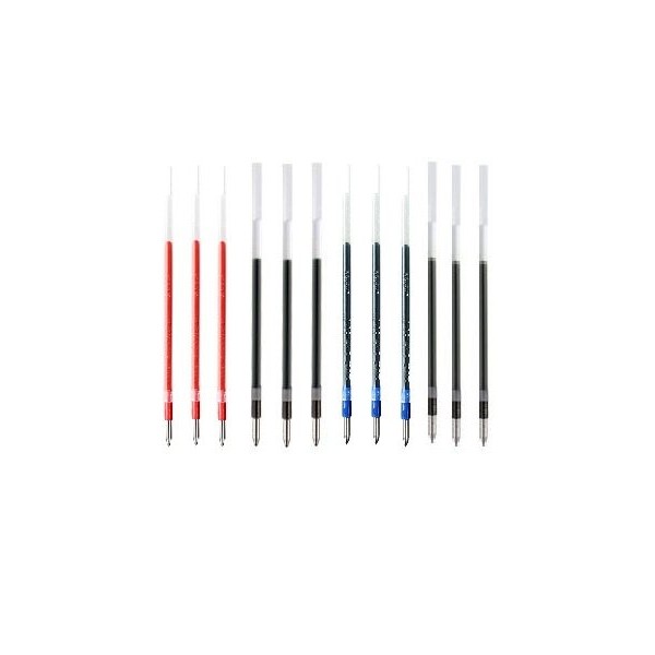 Uni-ball 4 Color Refills for Uni Jetstream Multi Function Pen, 4 Color Ballpoint Pen(MSXE510007), Fine Point 0.7mm, 4 Color Refills, SXR-80-07, 12 Total Value Se