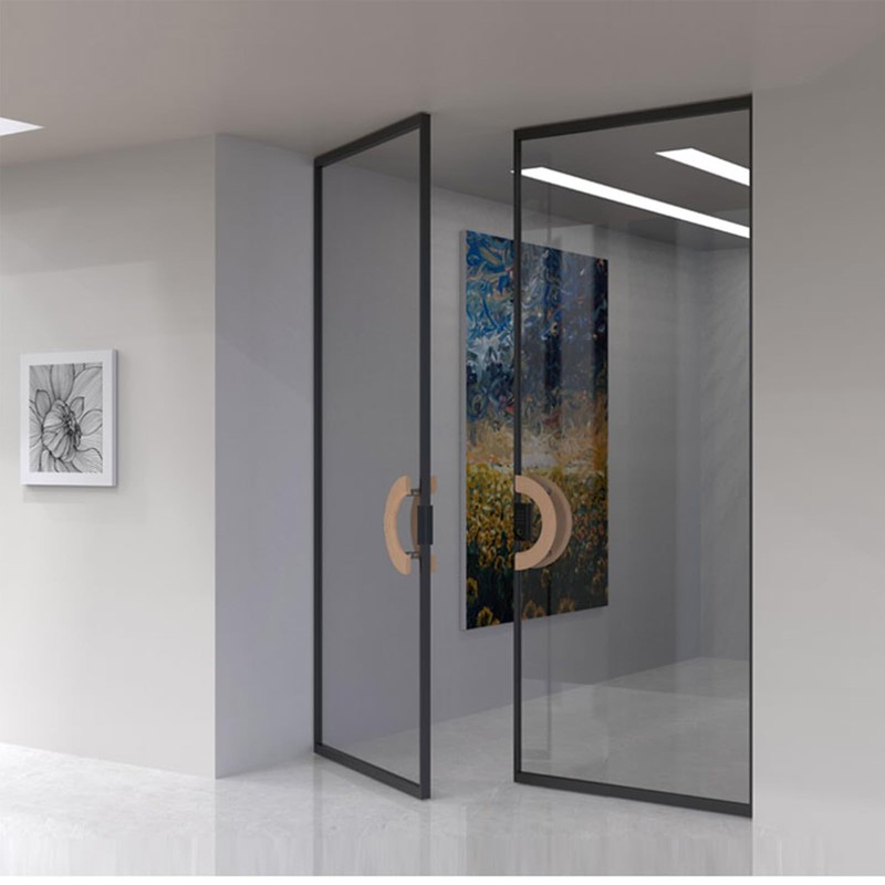 Rzeloyde Solid Wood Barn Door Pull Handle, Moon-Shaped Commercial Handle