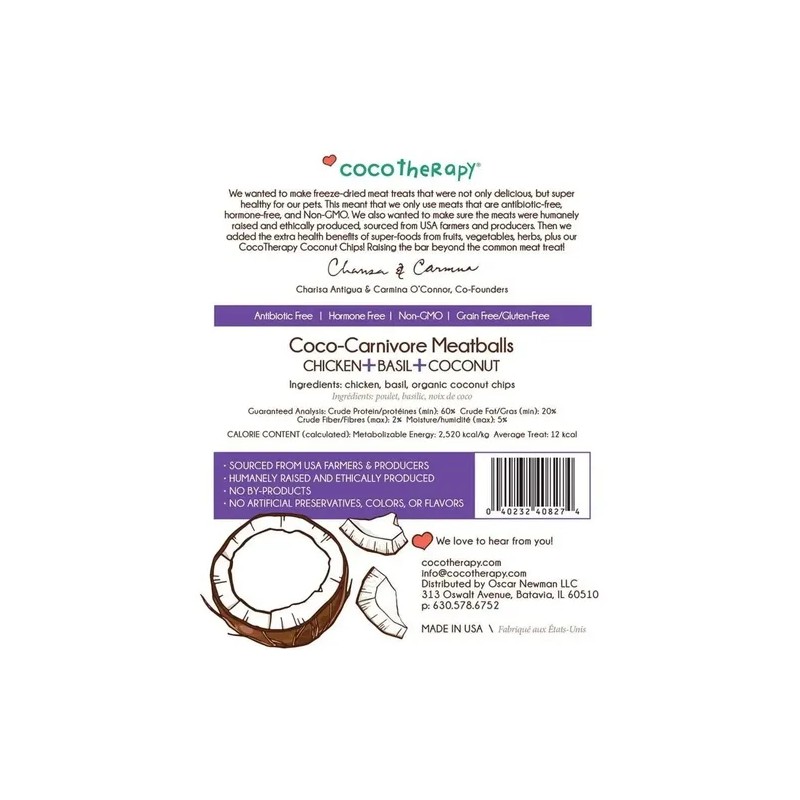 Cocotherapy Coco-carnivore - Bolas Para Perros, 2.5 Onza