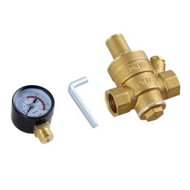 AOMIKITSTU Pressure Regulator 1 Piece, Pressure Regulator Water 1/2 Inch DN15, Water Pressure Regulator, Pressure Reducer Tap Water, Pressure Relief Valve Boiler