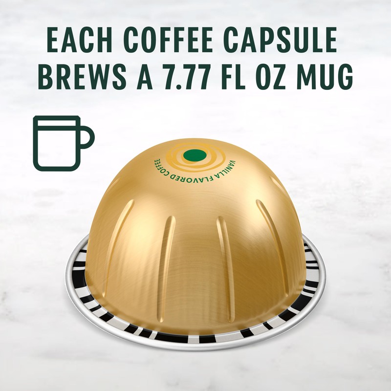 Starbucks by Nespresso Vertuo, Vanilla Flavored Coffee, 32-count Coffee Pods,