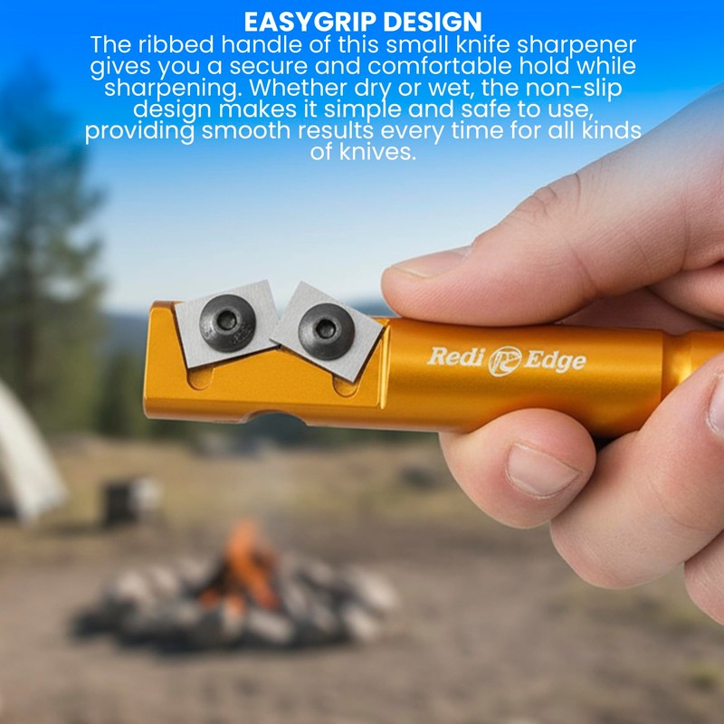Redi-Edge Portable Knife Sharpener - Orange Pocket knife Sharpener with