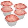 Rubbermaid TakeAlongs Mini Deep Square Food Storage Containers, 2.1 Cup,