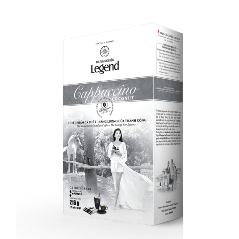 TRUNG NGUYEN LEGEND Cappuccino Coconut Instant Coffee Single Served Stick