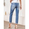 EVALESS Womens Jeans Stretchy High Waisted Pull On Ripped Distressed