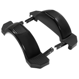 HECASA Black Pair of Single Axle Trailer Fenders Fits 13" Wheels Tire Skirt Boat - 39.7" long x 8.8" wide x 11.4" tall