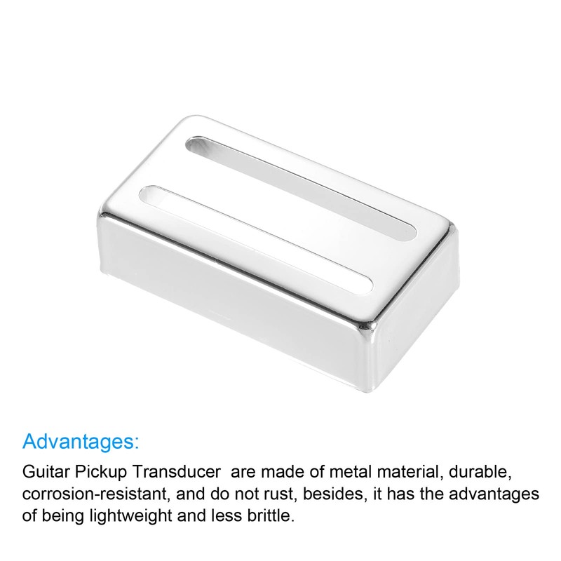 PATIKIL Guitar Pickup Cover 2 Slots Double Coil Brass Pickup