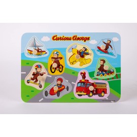 Curious George VG15 Wooden Matching Puzzle ~ George and Gluemono ~