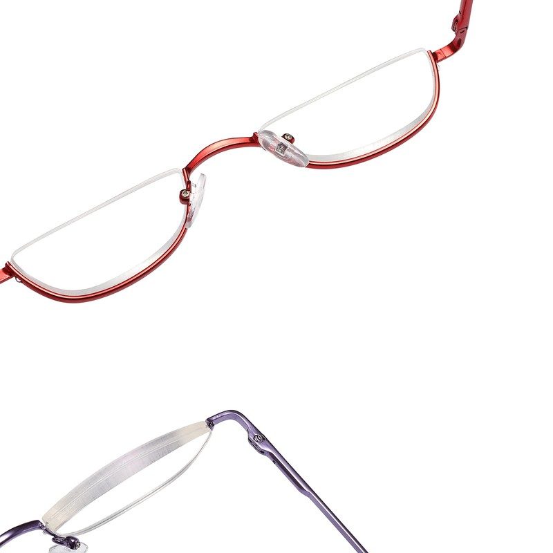KoKoBin Half Reading Glasses - 2 Pairs Half Rim Metal