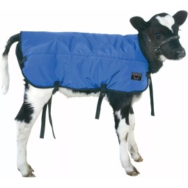 Udder Tech Calf Blanket Coat Warmer Regular Size Blue Nylon Double Insulated Waterproof