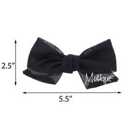 Soft Chiffon Hair Bow Clip Small-Black