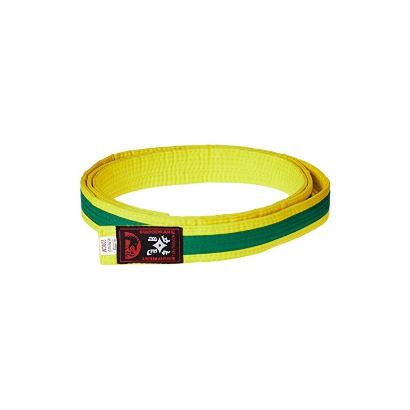 Karate Belt, Yellow, Green Middle Stripes, Judo Belt, Taekwondo Belt