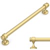 Amerdeco 10 Pack Brushed Gold Cabinet Pulls 7.5 Inch Hole