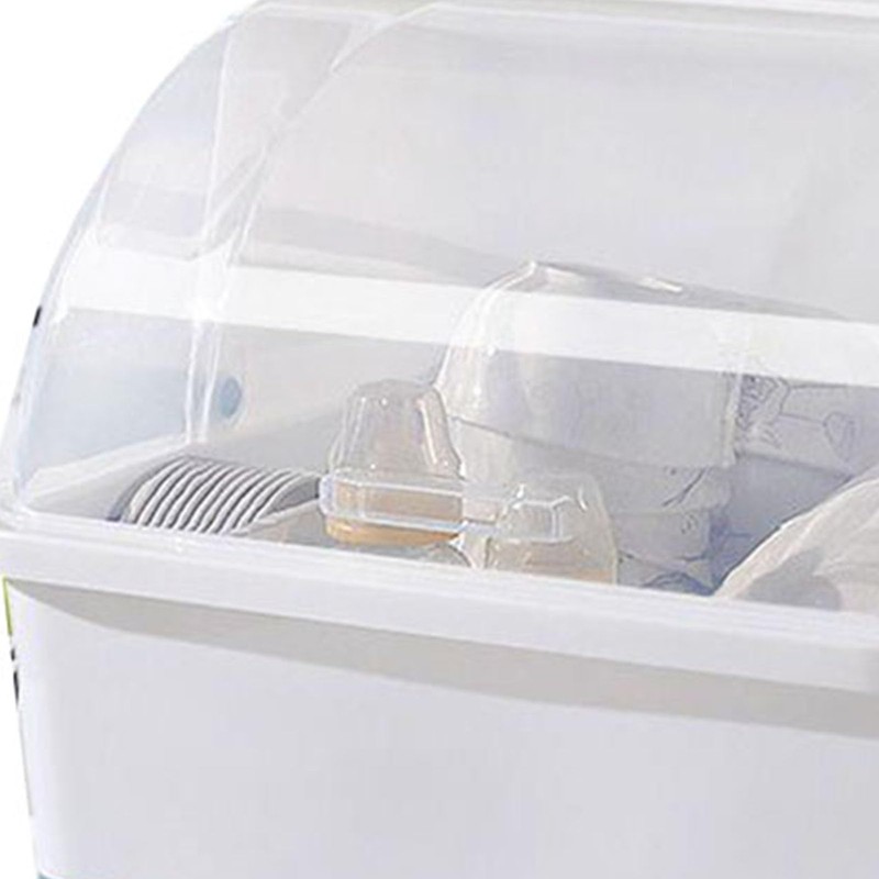 Covered Dish Drying Rack, Dust Proof Kitchen Storage Dish Drainer