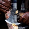 Medieval Viking Axe of Ragnar Lothbrok, Hand Forged Bearded Tomahawk