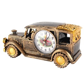 AUNMAS Car Shape Alarm Clock, Multi-Function Classical Vintage Car Storage Holder Clock Decor for Living Room Office Desk Bedroom Decoration (1#)