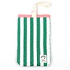 Green Stripe Shoe Bag