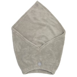 CBJAPAN CARARI Hair Turban, Facial Cleansing, Bath, Water Absorbency [5 Times] Microfiber Day Gray, Head Circumference 17.3 - 31.5 inches (44 - 80 cm), Quick Absorption in Fiber Gap, Quick Drying,