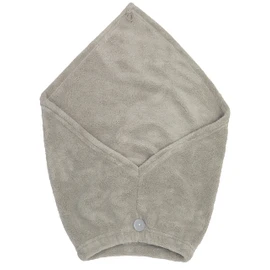 CBJAPAN CARARI Hair Turban, Facial Cleansing, Bath, Water Absorbency [5 Times] Microfiber Day Gray, Head Circumference 17.3 - 31.5 inches (44 - 80 cm), Quick Absorption in Fiber Gap, Quick Drying,