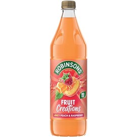 Robinsons Fruit Creations, Real Fruit Squash, Low Calorie, Delicious Peach and Raspberry, 1 Litre (Pack of 3)