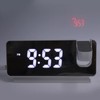 LED Projection Alarm Clock for Bedroom, Digital Clock with 180°