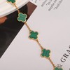 18K Gold Plated Clover Bracelet for Women, Four Leaf Clover