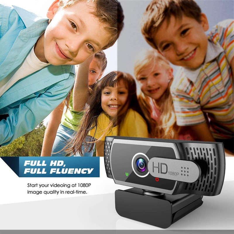 Webcam for PC with Microphone - 1080P FHD Webcam with