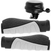 com-four® 3-Piece Bicycle Set with Handles and Bell for Handlebars,