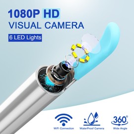 Ear Wax Removal Cleaner with Camera: Favofit Earwax Otoscope with Lights - Endoscope Ear Wax Remover Cleaning for iOS Android