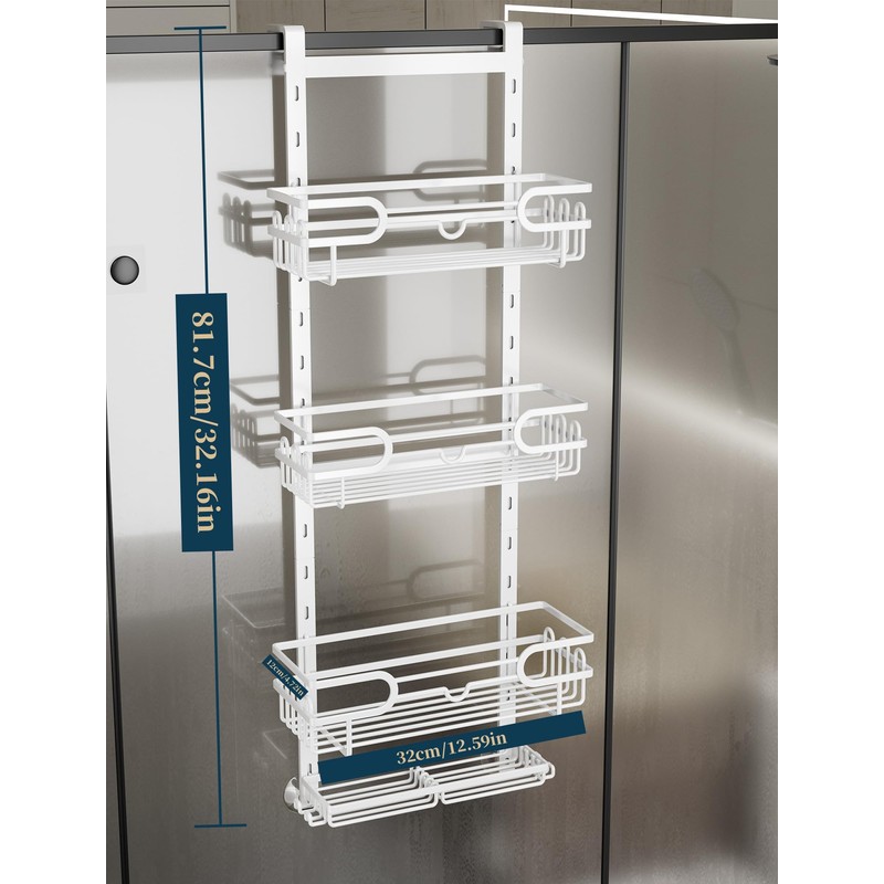 Consumest Over The Door Shower Caddy - 4 Tier Adjustable