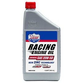 Lucas Oil 106151 SAE 20W50 Synthetic Racing Engine Oil, 1 Quart