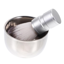 FRCOLOR Stainless Steel Shaving Brush Shaving Bowl Set Women's and Bowl Random Color