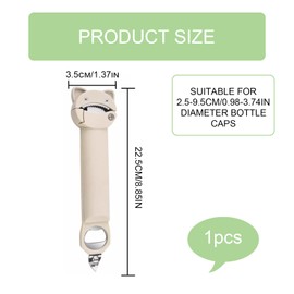 Multifunctional Retractable Bottle Opener, 3 in 1 Retractable Bottle Opener, Magnetic and Easy to Store, Suitable for People with Weak Hands and Elderly Arthritis, White