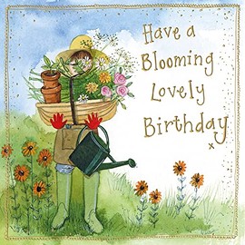 Alex Clark Flower Garden Foil Birthday Card