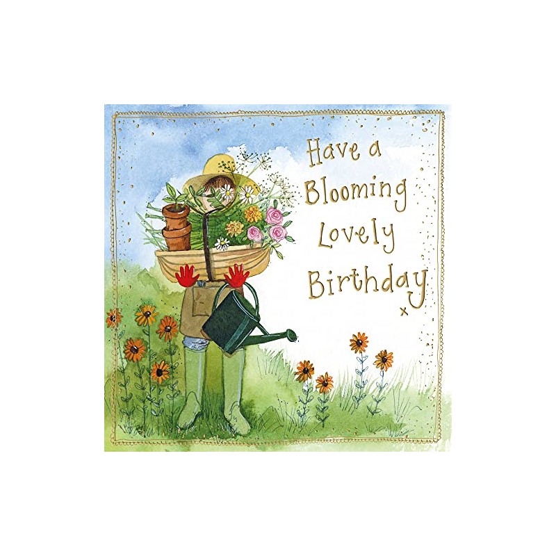 Alex Clark Flower Garden Foil Birthday Card