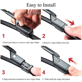 WINNERS Wiper Blades for Honda HRV 2023 2024, OEM Quality Windshield Wipers 26 17 In and Rear Wiper Blade, Easy to Install Replacement Wipers Set of 3