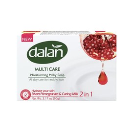 Dalan Multi Care Moisturizing Soap 2 in 1 (Sweet Pomegranate & Caring Milk, 6 Pack)