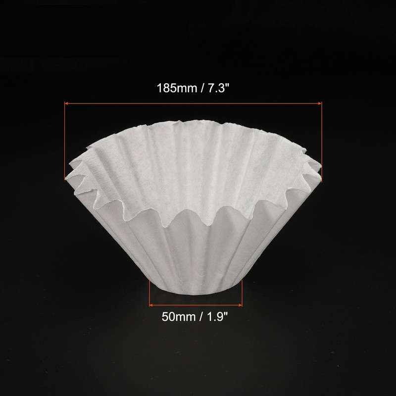 sourcing map 2-4 Cup Basket Coffee Filters White Paper Filter