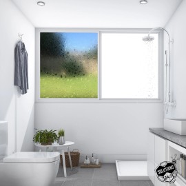 Solutions Privacy Stained Small Glass Frosted Film Home Window Tint Self Static - Big Cut - 48"x360" / 4x30 FT