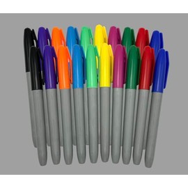 Rhapsody Fine Point Permanent Markers Assorted Colours Ink (20 Pack Assorted Colours)