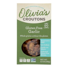 UD_Olivia's Case of 6 4.5 Oz Gluten-Free Garlic Croutons Grain Snacks