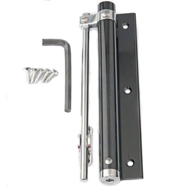 Lightweight Aluminum Alloy Door Closer Light Spring Loaded Adjustable Auto