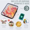 YOPCDJ Juego de 3 Bolsas Transparentes Impermeables con Cierre Negro